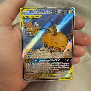 Raichu & Alolan Raichu tag team GX Pokémon Card